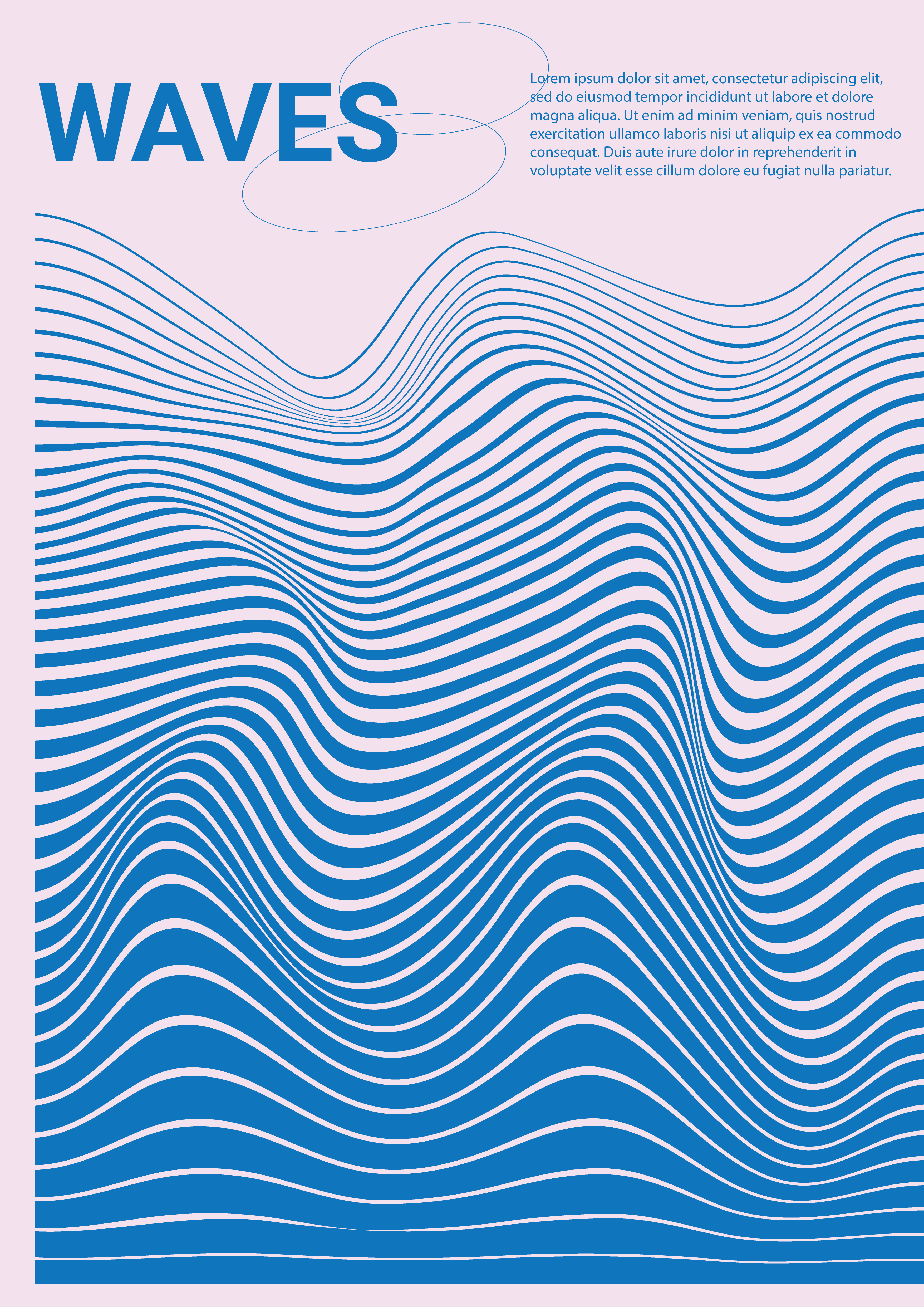 Waves style poster designed with Adobe Illustrator.